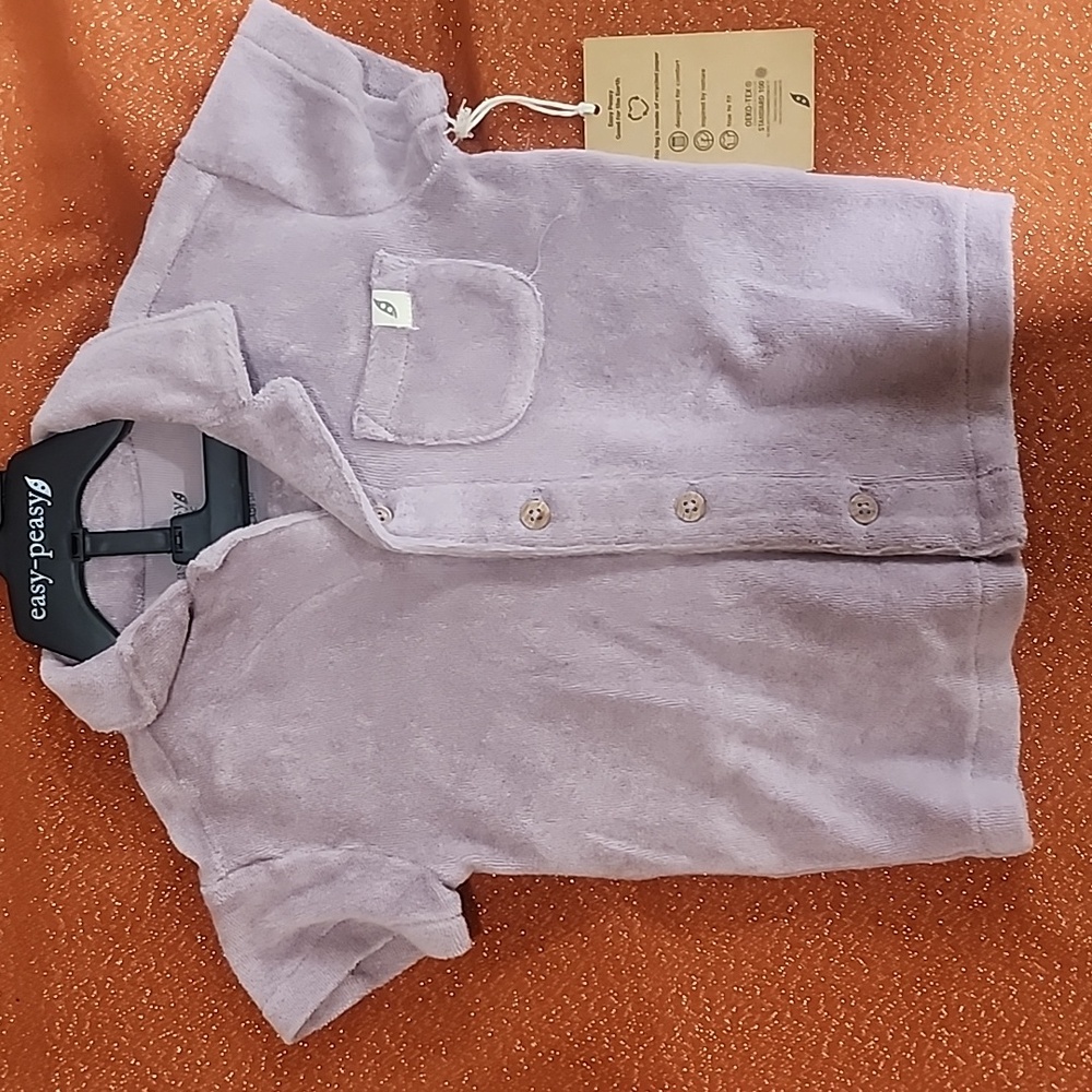Toddler Lavender Terry Polo and Short Set